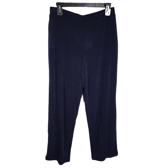Every Day by Susan Graver Womens Petite Liquid Knit Pull On Pants Size SP Blue - Picture 1 of 8